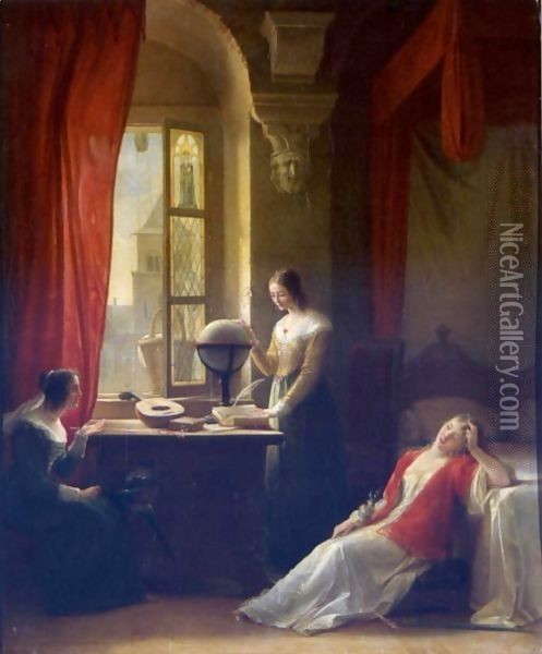 The Three Sisters Oil Painting - Jean Antoine Laurent