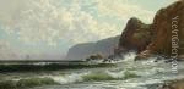 Cliffs At North Head, Grand Manan, New Brunswick Oil Painting - Alfred Thompson Bricher