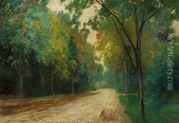 Parkweg Oil Painting - Friedrich Wilhelm Schwinge