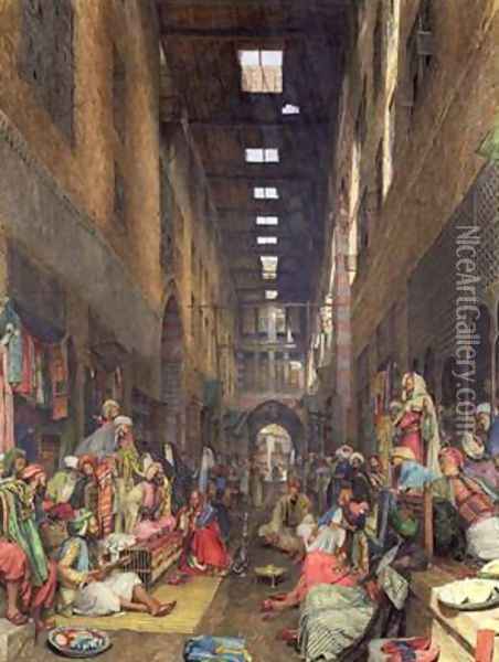 The Cairo Bazaar Oil Painting - John Frederick Lewis