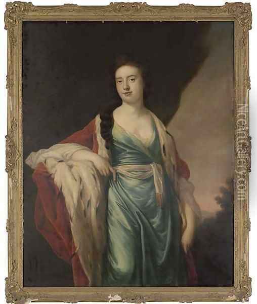 Portrait of Mrs Abott, Oil Painting - English School
