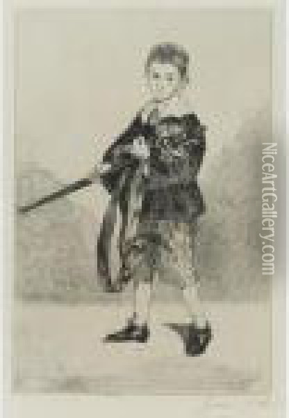 The Boy With A Sword Iii Oil Painting - Edouard Manet