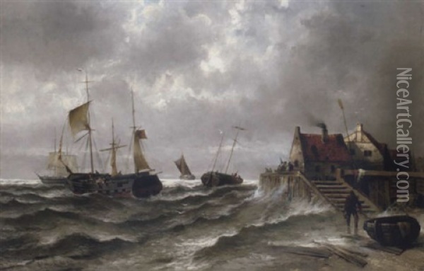 Fischer An Der Nordsee Oil Painting - Adolf Kaufmann
