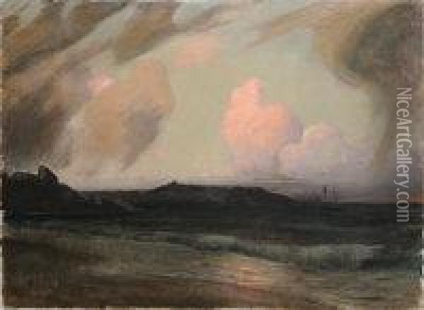Storm Over St.ives Oil Painting - Thomas Millie Dow