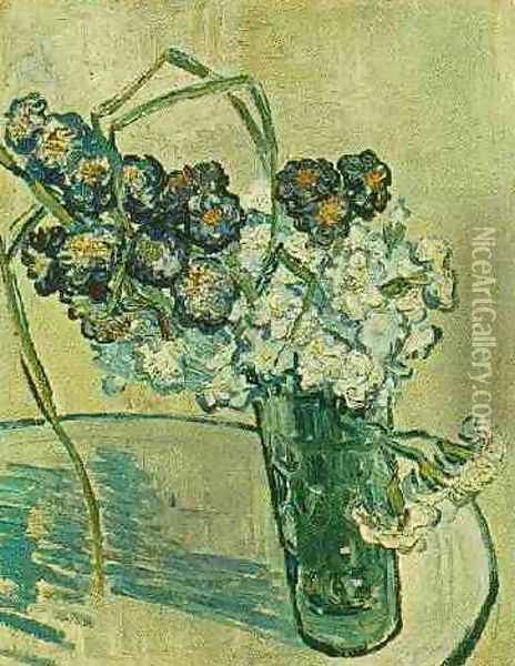 Glass With Carnations Oil Painting - Vincent Van Gogh