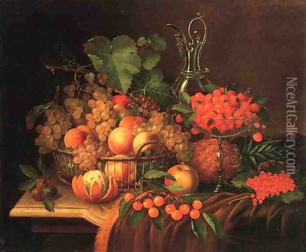 Still Life with Fruit I Oil Painting - George Forster