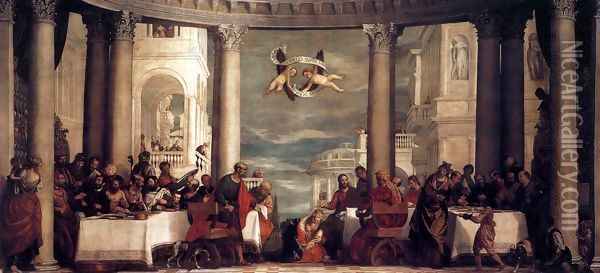Feast at the House of Simon 2 Oil Painting - Paolo Veronese (Caliari)