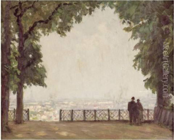 Paris, Vue De Montmartre Oil Painting - Maurice Grun
