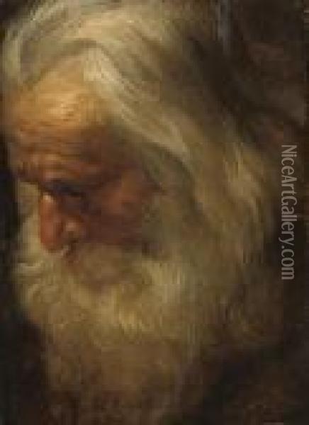 Head Study Of A Bearded Man Oil Painting - Peter Paul Rubens