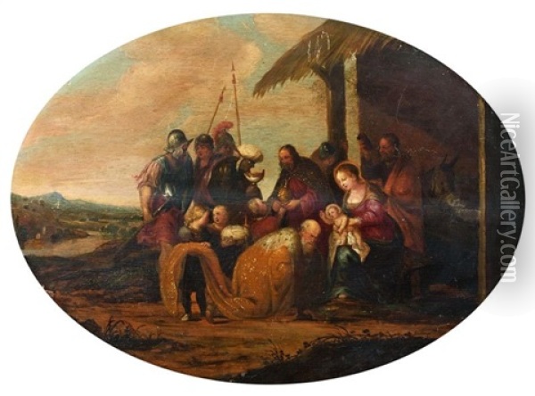 L'adoration Des Mages Oil Painting - Gysbert Jansz. Sibilla