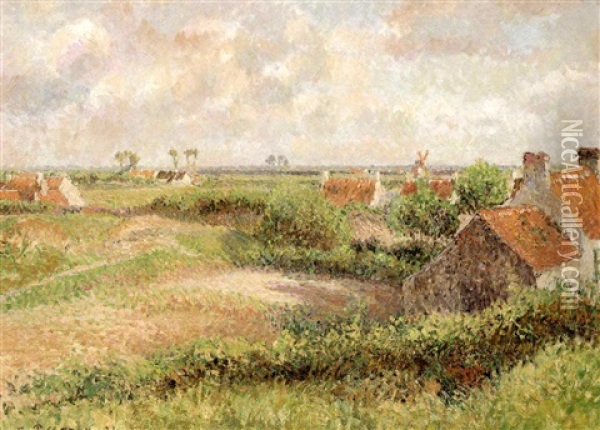 Vue De Zevekote, Knokke-sur-mer, Belgique Oil Painting - Camille Pissarro