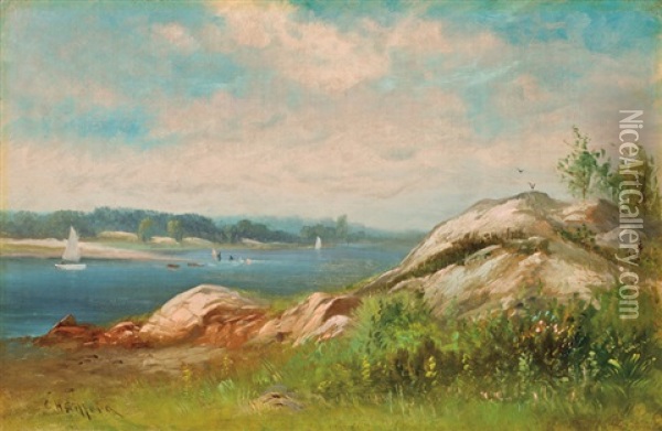 A Summer Day, New Bedford Oil Painting - Charles Henry Gifford