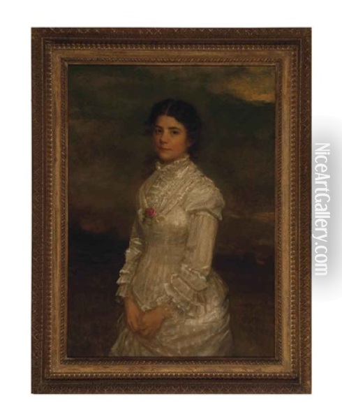 Maidenhood, Miss Bradley Oil Painting - George F. Fuller