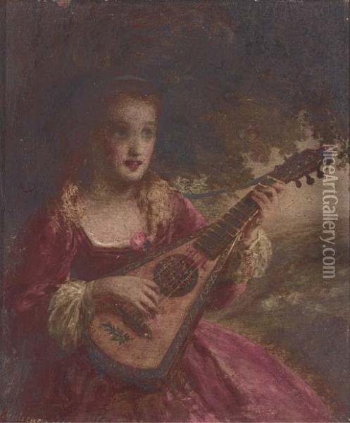 The Young Musician Oil Painting - William Mulready