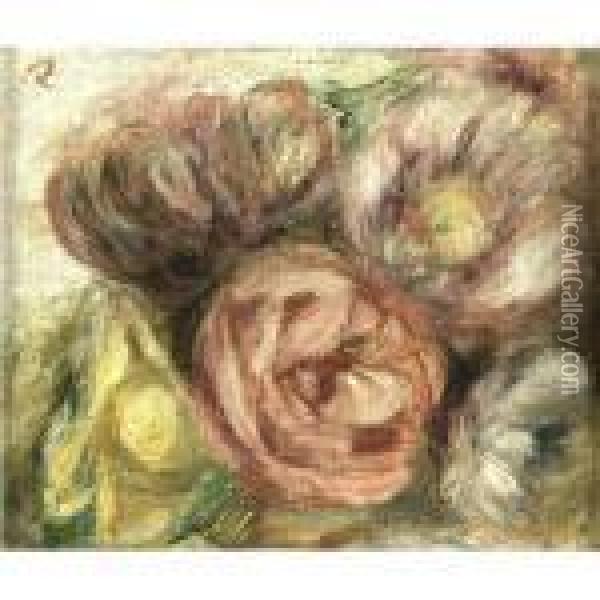 Fleurs Oil Painting - Pierre Auguste Renoir