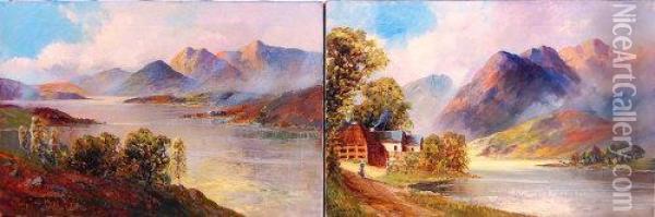 Highland Landscapes Oil Painting - Frank E. Jamieson