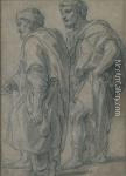 Deux Figures D'hommes Oil Painting - Francois Verdier