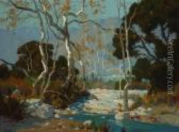 Santa Anita Canyon Oil Painting - Elmer Wachtel