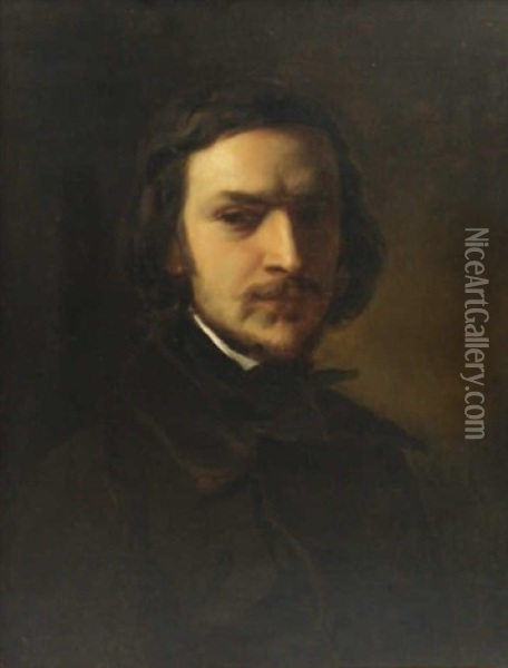 Portrait D'homme Oil Painting - Jean-Francois Millet