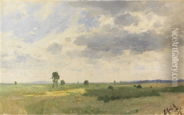 Chiemgauer Landschaft Oil Painting - Franz Roubaud