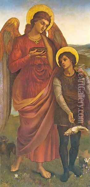 Tobias and the Angel Oil Painting - Evelyn Pickering De Morgan