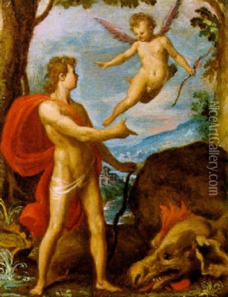 Perseo Ed Il Drago Oil Painting - Agostino Ciampelli