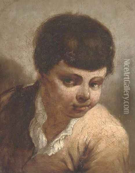 Head of a boy Oil Painting - Antonio Amorosi