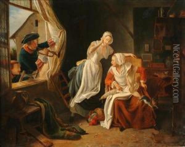 Le Retour En Garnison Oil Painting - Adolphe Roehn