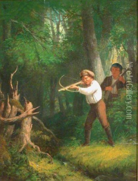 Young Hunters Oil Painting - Tompkins Harrison Matteson