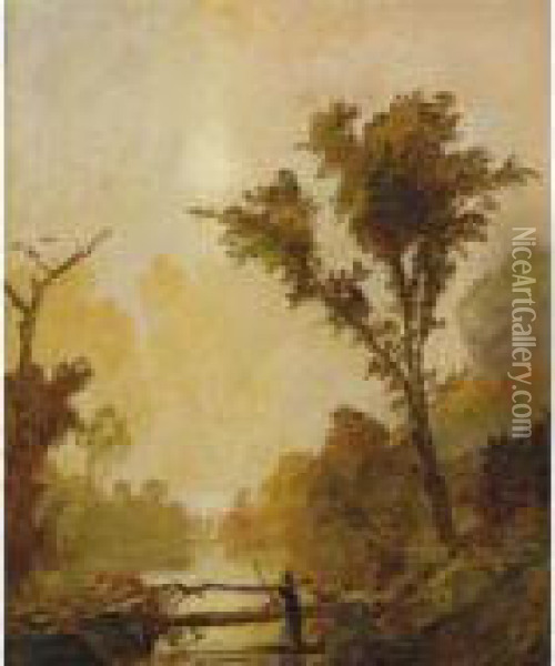 Autumn In The Ramapo Valley Oil Painting - Jasper Francis Cropsey