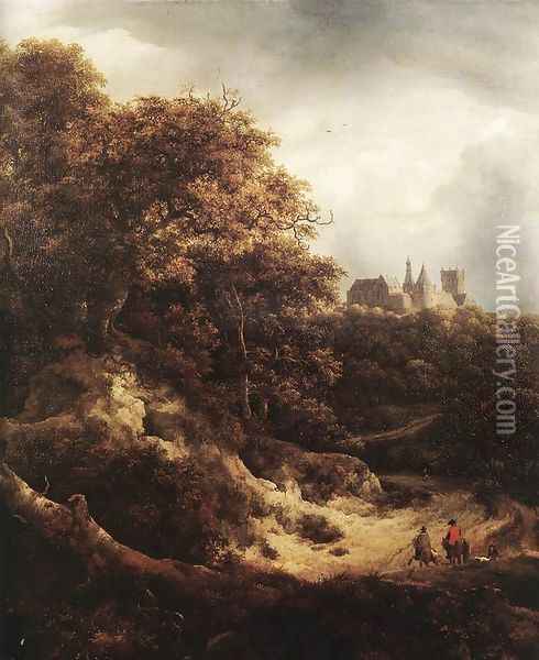 The Castle at Bentheim 1651 Oil Painting - Jacob Van Ruisdael