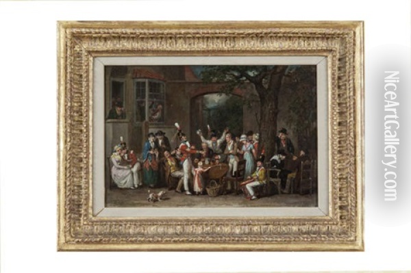 Enlisting (taking The King's Shilling) Oil Painting - Edward Villiers Rippingille