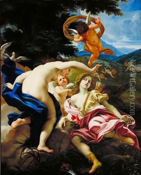 The Death of Adonis 1683 85 Oil Painting - Baciccio II