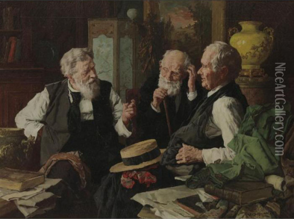 The Good Old Days Oil Painting - Louis Charles Moeller