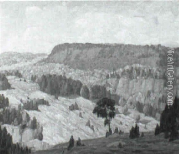 Mountain Landscape Oil Painting - Andrew Thomas Schwartz