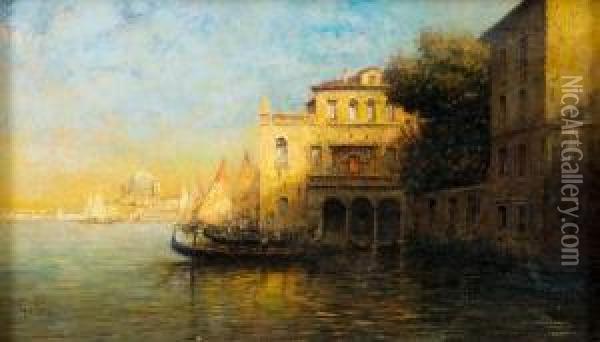 Scorcio Di Venezia Con Isola Di San Giorgio Oil Painting - Carlo Follini