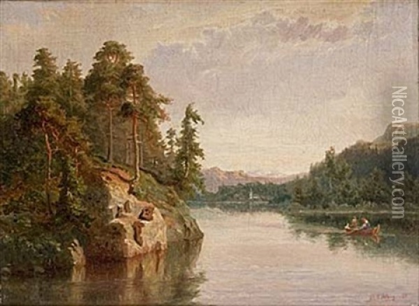 Fisketur Oil Painting - Olof Arborelius