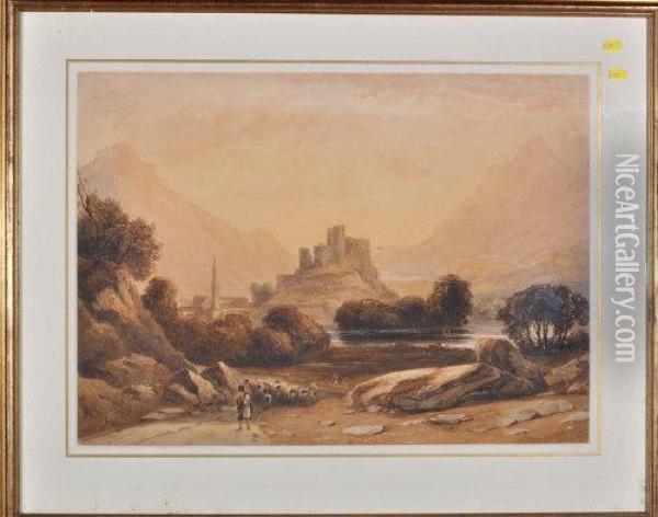 A Castle On The Rhine Oil Painting - Karl Brunner