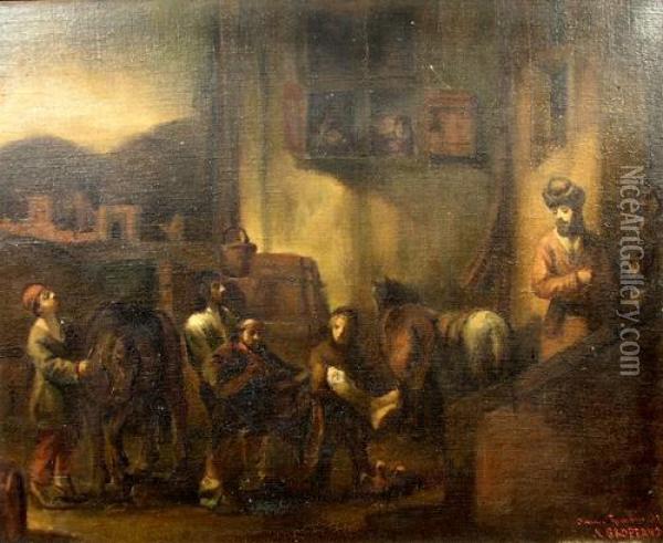 D'apres Rembrandt Oil Painting - Nicolae Gropeano