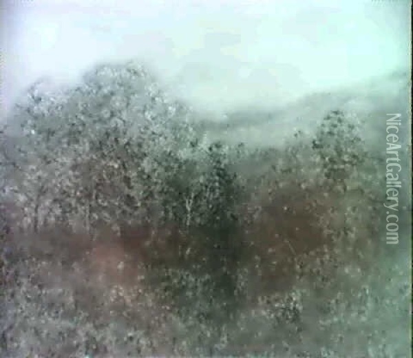 Fall Landscape At Dusk Oil Painting - John Joseph Enneking