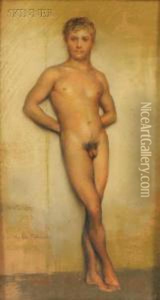 Portrait Of A Young Man, Nude Oil Painting - Harper Pennington