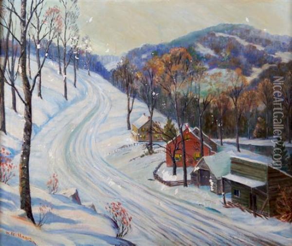 Winter Landscape Oil Painting - William John Krullaars