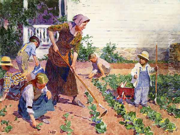 In the Garden 2 Oil Painting - Edward Henry Potthast