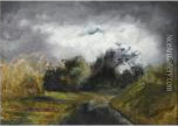 Avant L'orage Oil Painting - Nicolas Louis Cabat