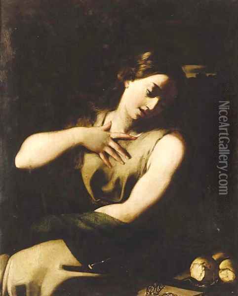 The penitent Magdalene Oil Painting - Jusepe de Ribera