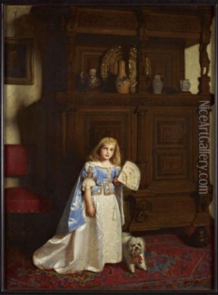 Her New Dress Oil Painting - William Baxter Collier Fyfe
