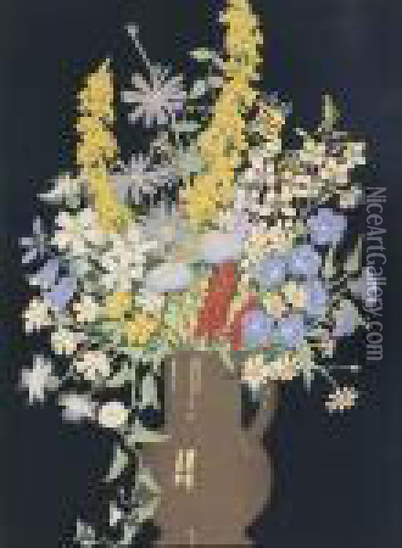 The Wild Flower Bunch Oil Painting - John Hall Thorpe