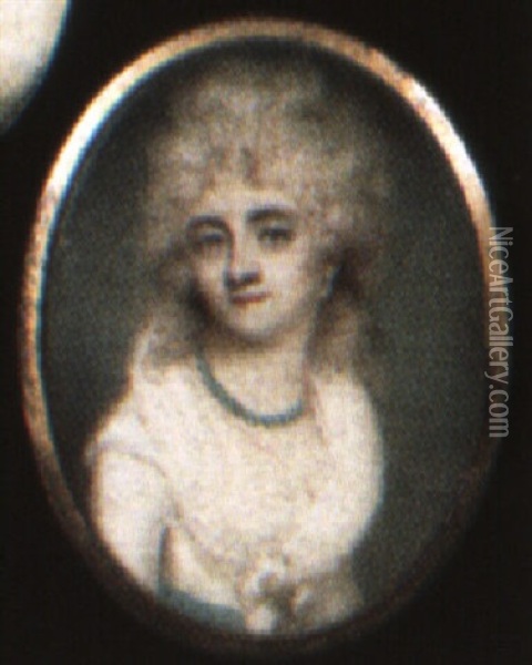 Portrait Of The Hon. Louisa Verney, Mrs. Robert Barnard Oil Painting - Anne Mee