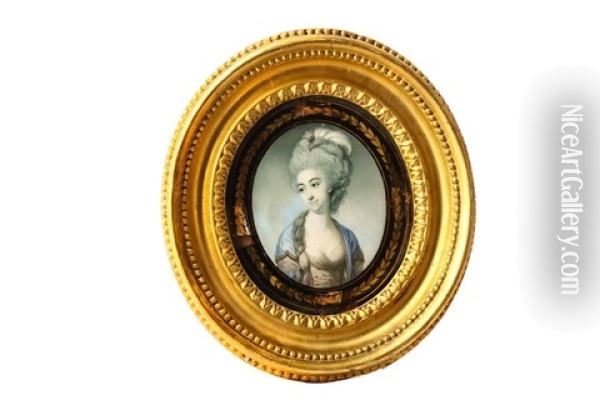 Portrait Miniature Of Frances Oil Painting - Richard Crosse