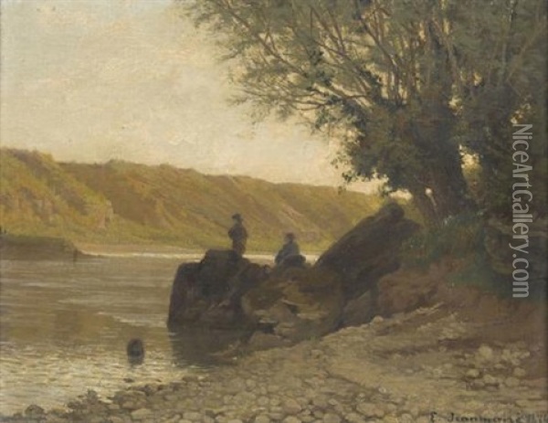 Bords Du Rhone Oil Painting - Edouard Jeanmaire